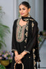 Black Designer Embroidered Chinon Silk Party Wear Palazzo Suit-Saira's Boutique