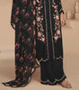 Black Designer Embroidered Chinon Silk Party Wear Palazzo Suit-Saira's Boutique