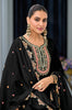 Black Designer Embroidered Chinon Silk Party Wear Palazzo Suit-Saira's Boutique