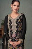 Black Designer Embroidered Premium Chinon Silk Party Wear Palazzo Suit-Saira's Boutique