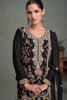 Black Designer Embroidered Premium Chinon Silk Party Wear Palazzo Suit-Saira's Boutique