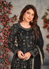 Black Designer Heavy Embroidered Net Party Wear Anarkali Gown-Saira's Boutique