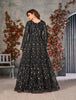 Black Designer Heavy Embroidered Net Party Wear Anarkali Gown-Saira's Boutique