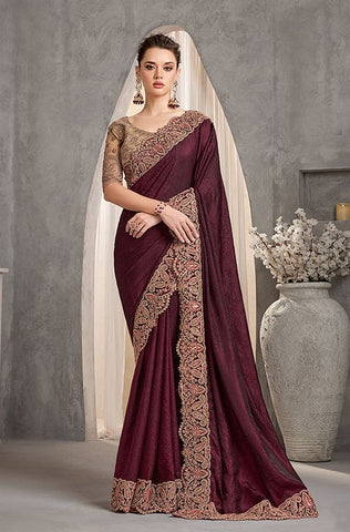 Winter Green Designer Embroidered Chinon Silk Party Wear Palazzo Suit