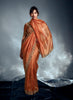 Burnt Orange Designer Embroidered Tissue Organza Wedding Party Wear Saree-Saira's Boutique