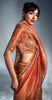 Burnt Orange Designer Embroidered Tissue Organza Wedding Party Wear Saree-Saira's Boutique