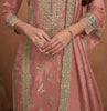 Carnation Pink Designer Embroidered Fancy Silk Party Wear Suit-Saira's Boutique