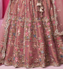 Copper Rose Designer Embroidered Wedding Bridal Net Lehenga Choli-Saira's Boutique