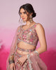 Copper Rose Designer Embroidered Wedding Bridal Net Lehenga Choli-Saira's Boutique