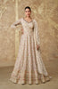 Cream Designer Heavy Embroidered Georgette Wedding Anarkali Gown-Saira's Boutique