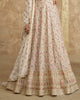 Cream Designer Heavy Embroidered Georgette Wedding Anarkali Gown-Saira's Boutique