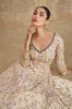 Cream Designer Heavy Embroidered Georgette Wedding Anarkali Gown-Saira's Boutique