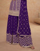 Dark Purple Designer Embroidered Wedding Sharara Suit-Saira's Boutique