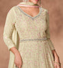 Dull Cream Designer Heavy Embroidered Pure Georgette Anarkali Suit-Saira's Boutique