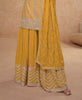 Dull Orange Designer Embroidered Wedding Sharara Suit-Saira's Boutique