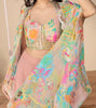 Dusty Blush Designer Embroidered Party Wear Palazzo Suit with Shrug-Saira's Boutique