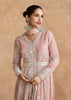 Dusty Rose Designer Embroidered Pure Georgette Pant Style Anarkali Suit-Saira's Boutique