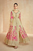 Gold Beige Designer Embroidered Premium Silk Anarkali Suit-Saira's Boutique