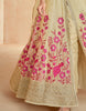 Gold Beige Designer Embroidered Premium Silk Anarkali Suit-Saira's Boutique