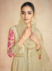 Gold Beige Designer Embroidered Premium Silk Anarkali Suit-Saira's Boutique