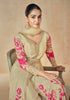 Gold Beige Designer Embroidered Premium Silk Anarkali Suit-Saira's Boutique