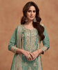 Green Designer Embroidered Fancy Silk Party Wear Suit-Saira's Boutique