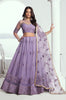 Lavdender Designer Embroidered Net Wedding Lehenga-Saira's Boutique