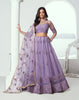 Lavdender Designer Embroidered Net Wedding Lehenga-Saira's Boutique