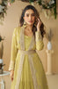 Light Mustard Designer Embroidered Party Wear Shrug Style Gown with Belt-Saira's Boutique