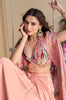 Light Peach Designer Embroidered Party Wear Lehenga with Shrug-Saira's Boutique
