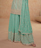 Light Sea Green Designer Embroidered Wedding Sharara Suit-Saira's Boutique