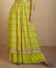 Lime Olive Green Designer Embroidered Party Wear Kurti Style Palazzo Suit-Saira's Boutique