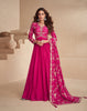 Magenta Designer Embroidered Chinon Silk Party Wear Anarkali Suit-Saira's Boutique