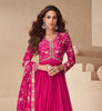 Magenta Designer Embroidered Chinon Silk Party Wear Anarkali Suit-Saira's Boutique