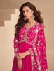 Magenta Designer Embroidered Chinon Silk Party Wear Anarkali Suit-Saira's Boutique