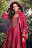 Magenta Designer Embroidered Jacquard Silk Anarkali Style Palazzo Suit-Saira's Boutique