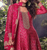 Magenta Designer Embroidered Jacquard Silk Anarkali Style Palazzo Suit-Saira's Boutique