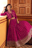 Magenta Designer Embroidered Party Wear Jacket Style Chinon Lehenga-Saira's Boutique
