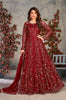 Maroon Designer Heavy Embroidered Net Party Wear Anarkali Gown-Saira's Boutique