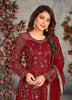 Maroon Designer Heavy Embroidered Net Party Wear Anarkali Gown-Saira's Boutique
