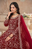 Maroon Designer Heavy Embroidered Velvet Anarkali Suit-Saira's Boutique