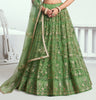 Mehendi Green Designer Embroidered Net Wedding Lehenga-Saira's Boutique