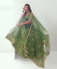 Mehendi Green Designer Embroidered Net Wedding Lehenga-Saira's Boutique