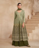 Mehendi Green Designer Embroidered Wedding Sharara Suit-Saira's Boutique