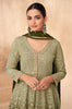 Mehendi Green Designer Embroidered Wedding Sharara Suit-Saira's Boutique