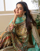 Mint Green Beige Designer Embroidered Pure Crepe Silk Party Wear Gharara Suit-Saira's Boutique