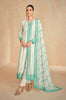 Mint Green & Off White Designer Embroidered Premium Silk Salwar Suit-Saira's Boutique