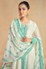 Mint Green & Off White Designer Embroidered Premium Silk Salwar Suit-Saira's Boutique