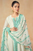 Mint Green & Off White Designer Embroidered Premium Silk Salwar Suit-Saira's Boutique