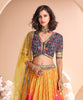 Multicolor Designer Embroidered Jacquard Silk Wedding Lehenga-Saira's Boutique